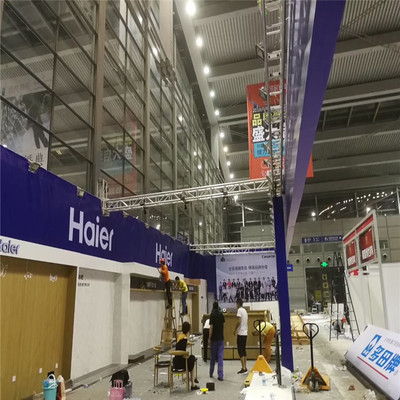 深圳桁架展臺搭建 不繡鋼展臺布置 桁架展覽純工廠