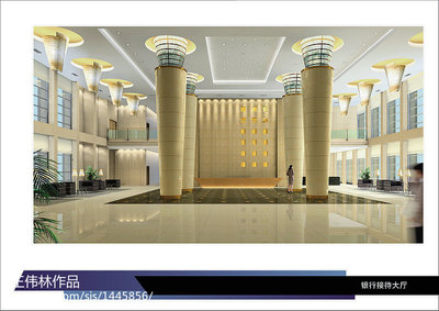 山西臨汾信合大廈室內外裝飾工程_1505259 – 設計本裝修效果圖